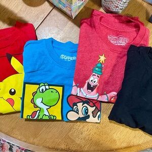 Multiples Red and Blue Kids Short Sleeve Tees